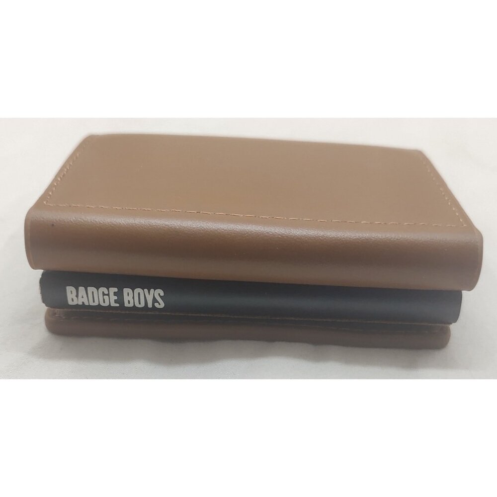 Badge Boys Leather Badge Wallet Brown – Law Enforcement ID Holder NEW